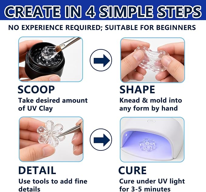 3.5 oz UV Clay Clear Polymer Resin