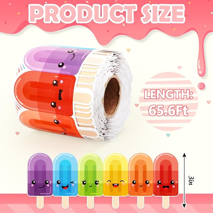FYSUIMU 65.6 Ft Summer Bulletin Board Borders Ice Cream Border Classroom
