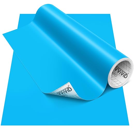 VViViD DECO65 Matte Pastel Light Blue Permanent Adhesive Craft Vinyl