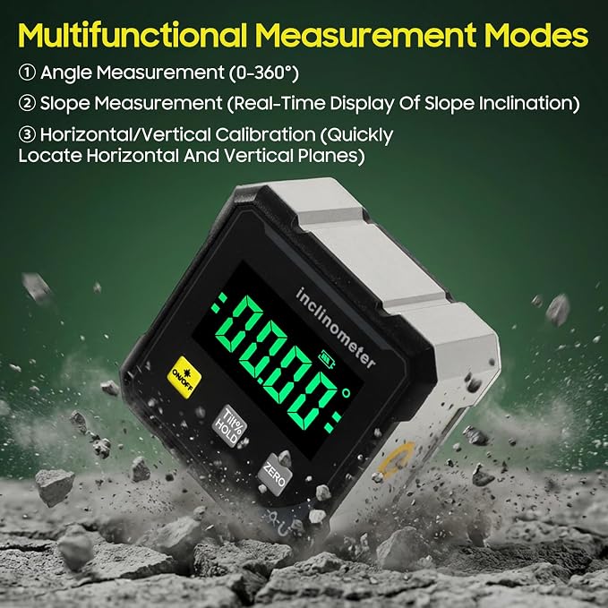 Digital Angle Finder Protractor Tool, 4×90° High Accuracy Measuring Tool