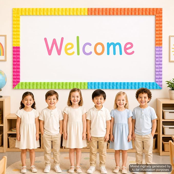 6 Rolls 40 Ft Ruffled Bulletin Board Borders Back to School Classroom Decor