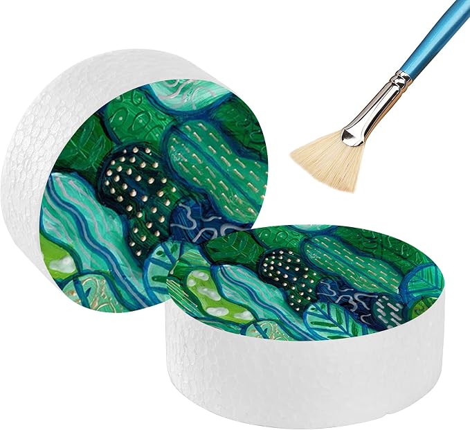 ZOOFOX 48 Pack Foam Circles for Crafts, 3 Inch Polystyrene Foam Discs, Round