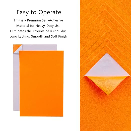 Jtnohx Self Adhesive Felt Sheets, 12 Pieces Felt Fabric