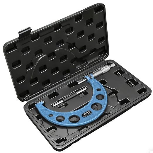 HDLNKAK Outside Micrometer Set, 4-5" Machinist Micrometer, 0.0001" Graduation