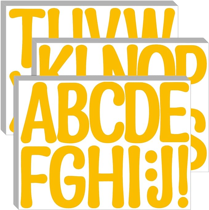Bemeol 30 Sheets Large Letter Stickers 4 Inch Alphabet Letter Stickers Self