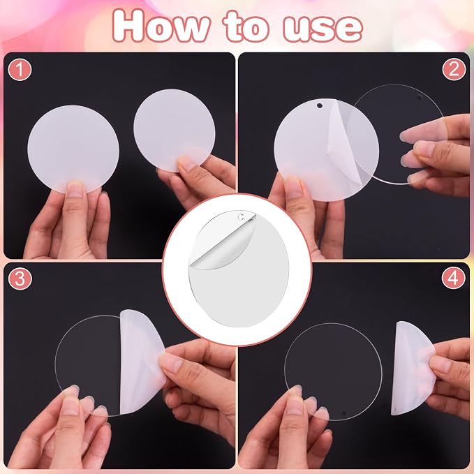 40PCS Acrylic Keychain Blanks, Tags and Craft