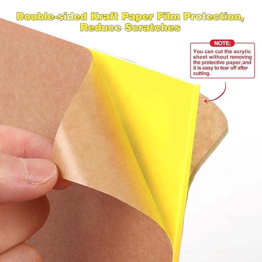 Adrattnay Yellow Acrylic Sheets 1/8 Thick, Opaque Acrylic Sheets Acrylic Panel