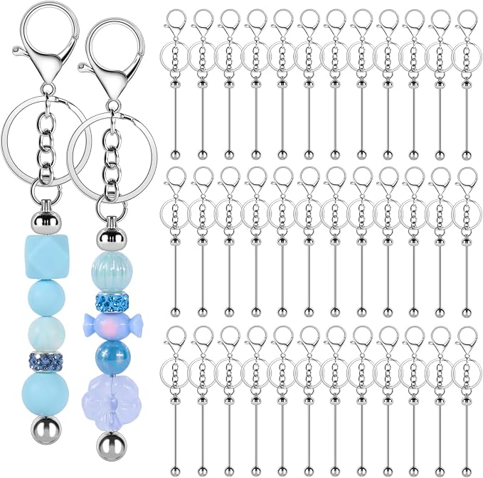 Beadable Keychain Bars Creative Customized Keychain Making Kit