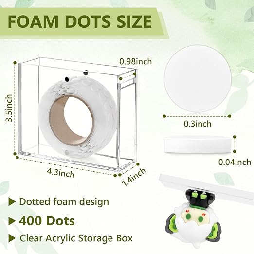 400 PCS 1mm Double Sided Foam Dots