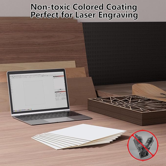 8 Pack Pre-Painted Colored Plywood Sheets, DIY Crafts, Models Making