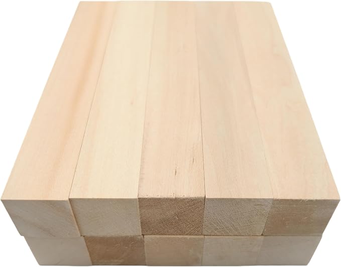 10PCS Basswood Carving Blocks, Whittling Wood Carving Kit, Unfinished Wooden