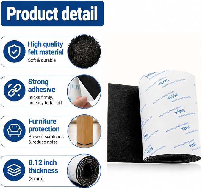 Cuttable Felt Furniture Pads