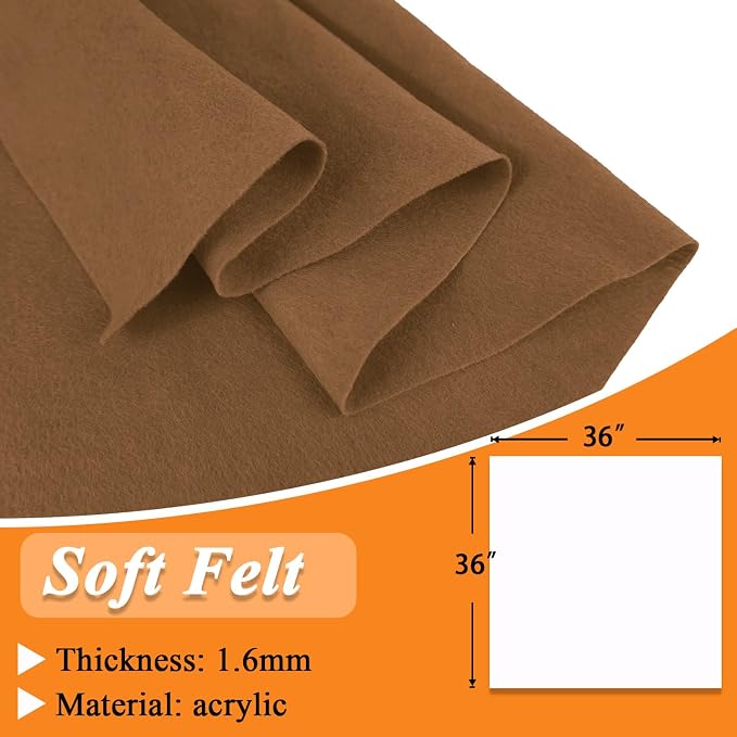 IONTACH 36" X 36" Soft Felt Fabric 1.6mm Thick | Felt Sheets
