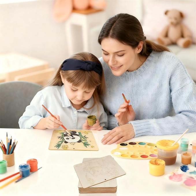 10PCS Wooden Crafts to Paint