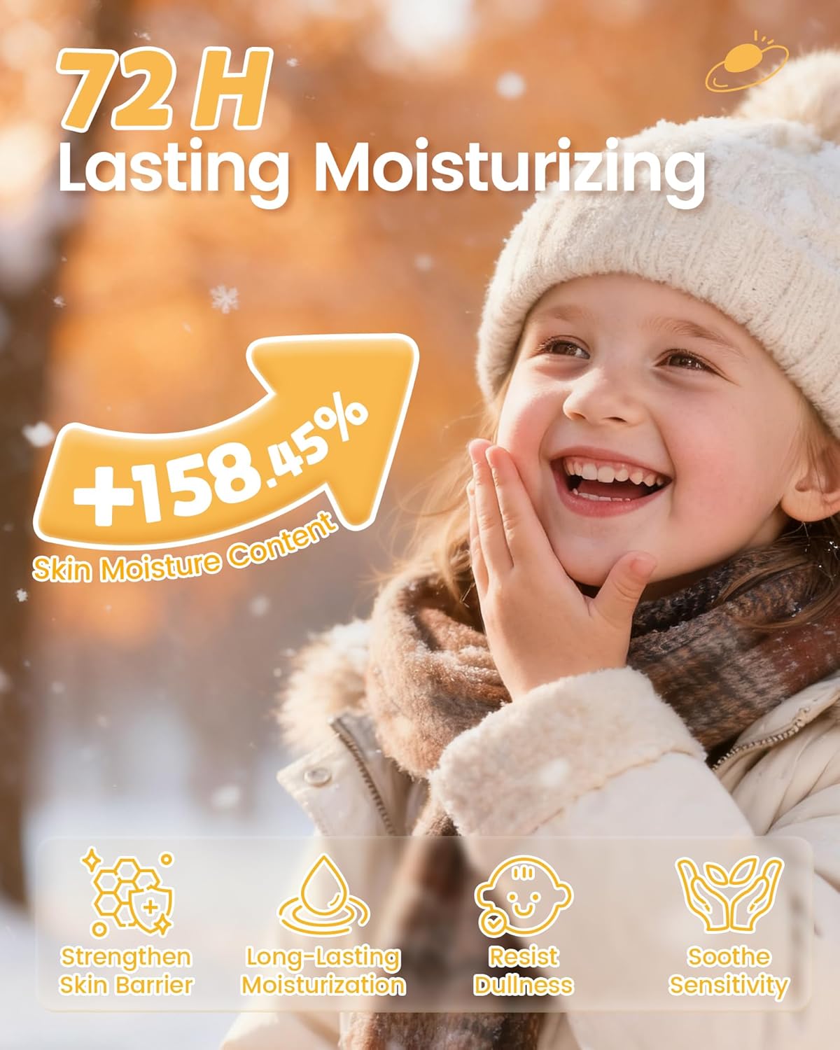RUNBEN Baby Rich Nourishing Face Stick - with Egg Yolk Oil, Ceramides, Squalane - Repair Barrier Baby Face Balm, Relieves Kids Dry & Chapped Skin, Kids Moisturizer Stick, Easy Application, 18g
