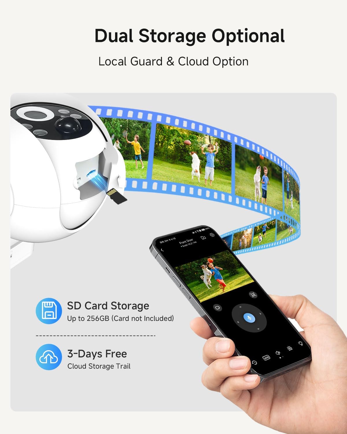 Noorio Solar Camera Outdoor Wireless, 2K 360° View Camera for Home Security Battery Powered, AI Auto Tracking, Color Night Vision, 2-Way Talk, SD/Cloud Storage
