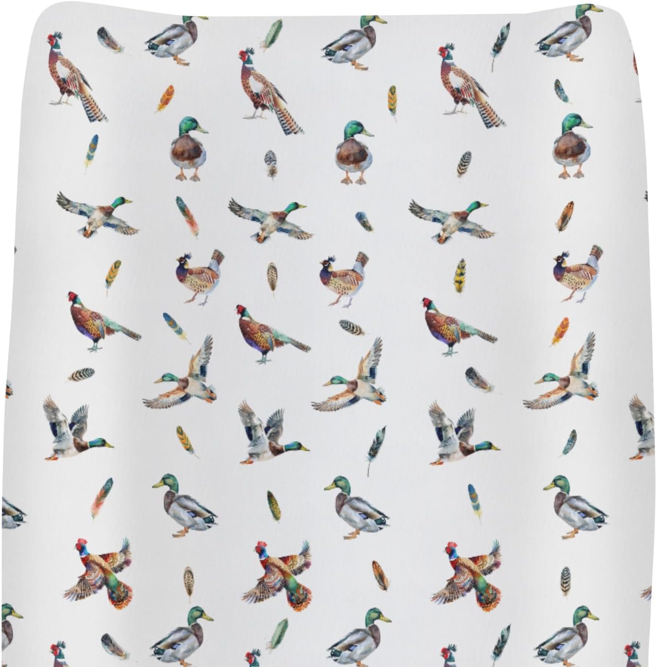 Country Mallard Duck Pheasant Changing Pad Covers for Baby Girl Boy Western Hunting Animals Fitted Change Table Cover Mats Wildlife Soft Diaper Changing Table Sheets 32''×16''