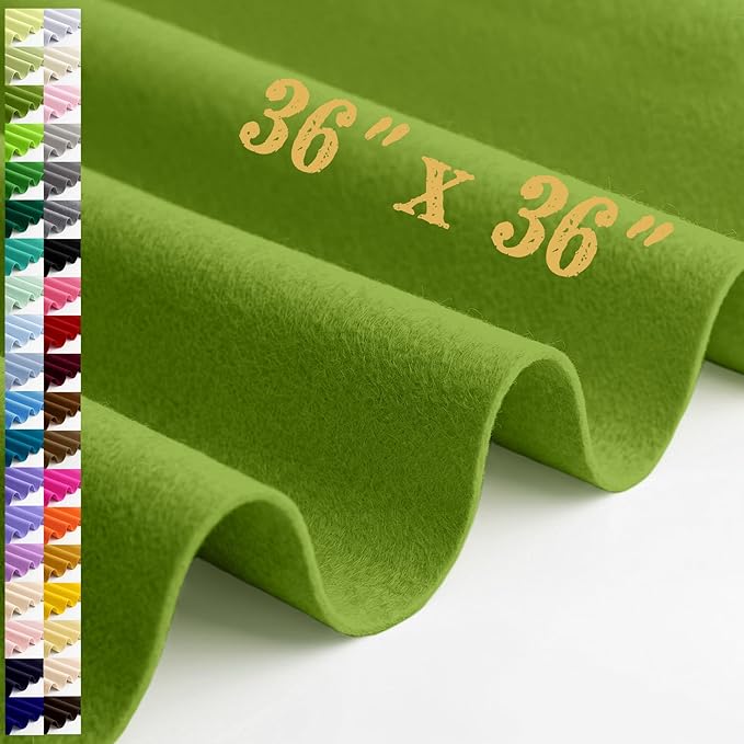 Large Felt Fabric Sheet 36 x 36 Inch, 1.6mm Thick | Soft nonwoven felt