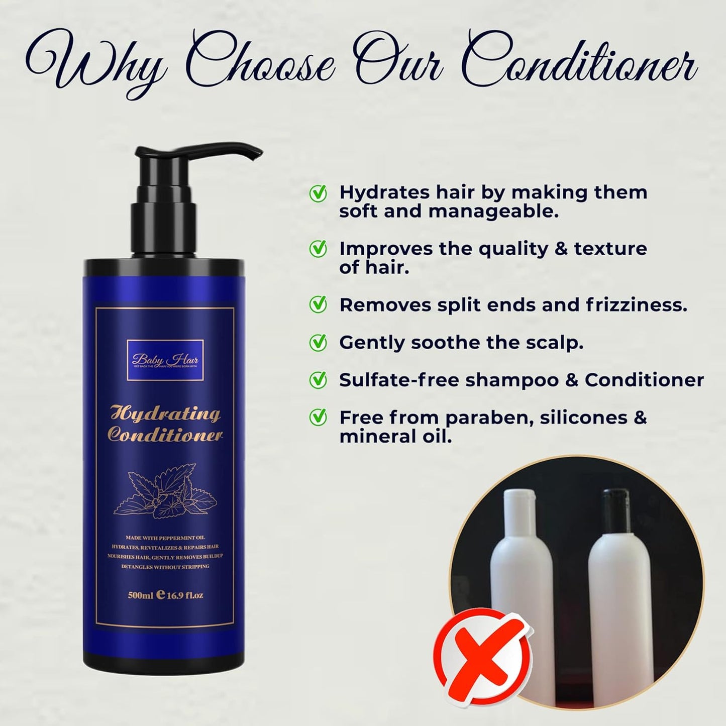 Baby Hair, Hydrating Revitalizing Conditioner, 16.9oz