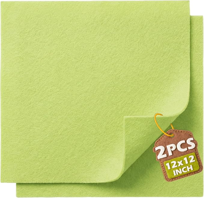 Apple Green Soft Felt Sheets for Crafts, 1.6mm Thick, Handmade Crafts, DIY