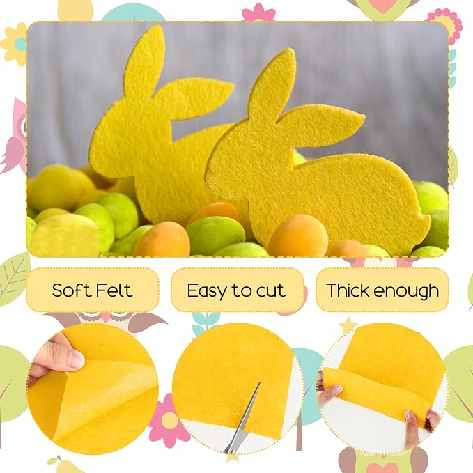 10Pcs Felt Sheets Fabric, 1mm | Polyester,