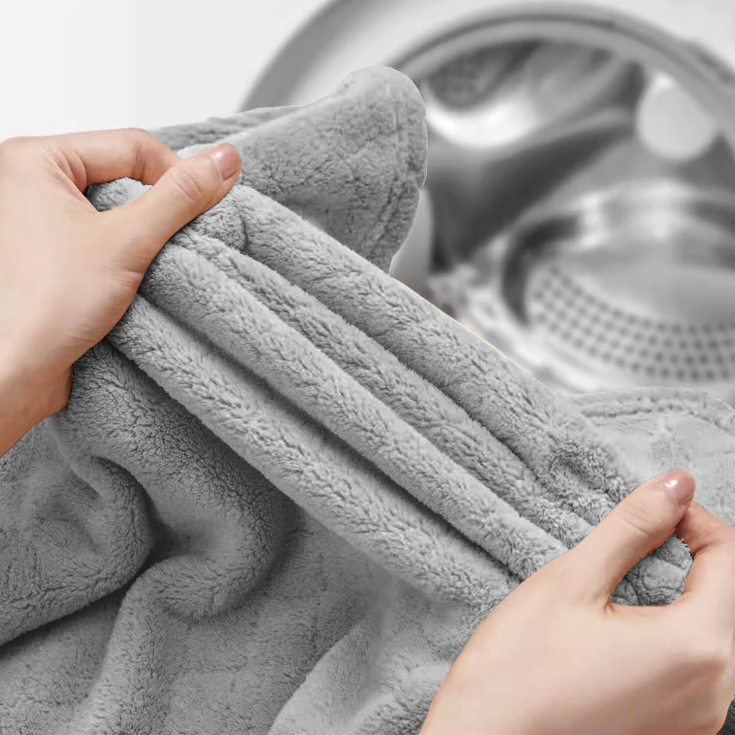 Hooded Baby Towels for Newborn 2 Pack,Extra Large 37.4 * 37.4Inch,Baby Essentials,Soft and Absorbent Hooded Towels for Babies,Toddler,Infant Bath Towel for Boy Girl,Grey and White.