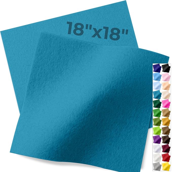 IONTACH 18" X 18" Soft Felt Sheets 1.6mm Thick | Acrylic Felt Fabric Sheets
