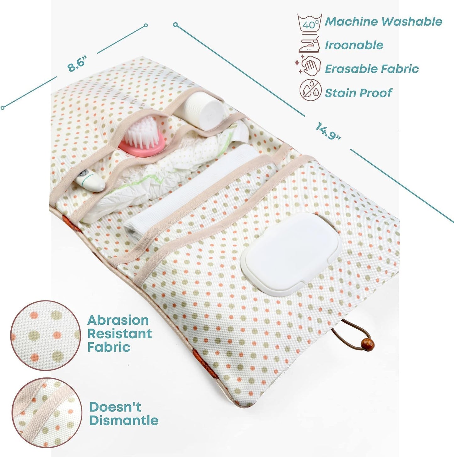 HAMUR Baby Diaper Bag Organizer – Travel-Friendly, Compact & Foldable | Stroller Pouch for Newborn Essentials – Must-Have for Boys & Girls (URchin)