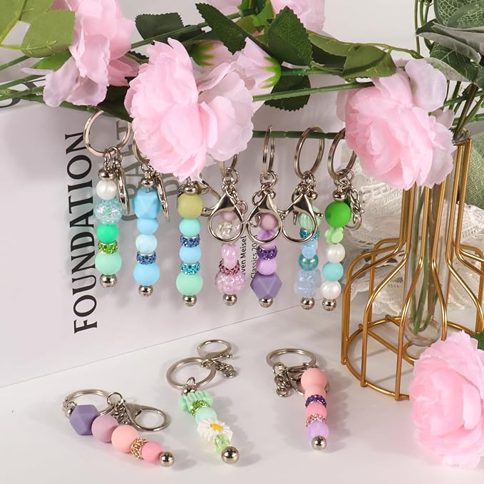 Beadable Keychain Bars Creative Customized Keychain Making Kit