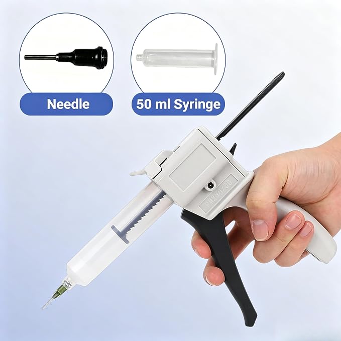 50ml Epoxy Gun Dispenser, Manual AB Glue Gun & Dual Cartridge Applicator
