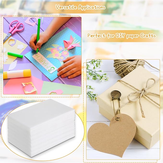 Cholemy 120 Pcs Foam Printing Plates 9 x 12 Inch White Foam Sheets 1/20 Inch