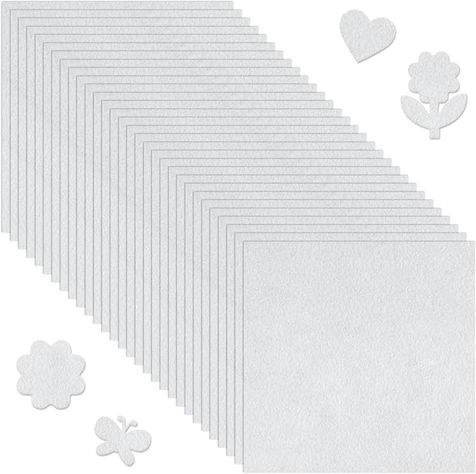 Morcheiong 50 Pcs Felt Fabric Soft Felt Fabric Sheet