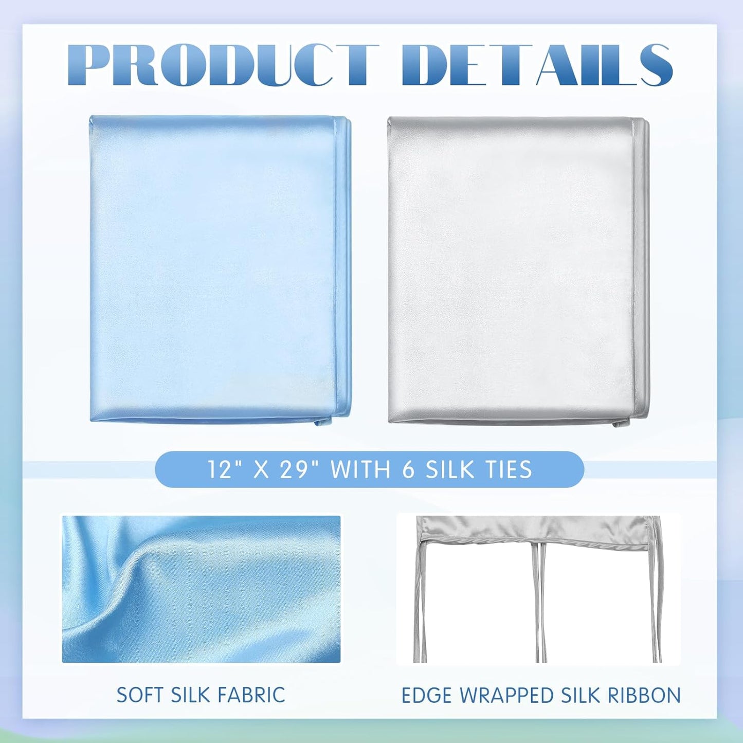 Hosuly 2 Pcs Satin Bassinet Sheet Baby Hair Soft Silk Feeling Sheet Baby Bassinet for Rectangle Cradle Pad Mattress Boys Girls Newborn Infant(Gray, Light Blue)