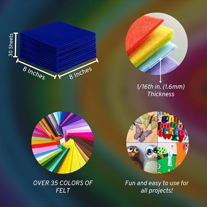 FabricLA Acrylic Felt Sheets for Crafts
