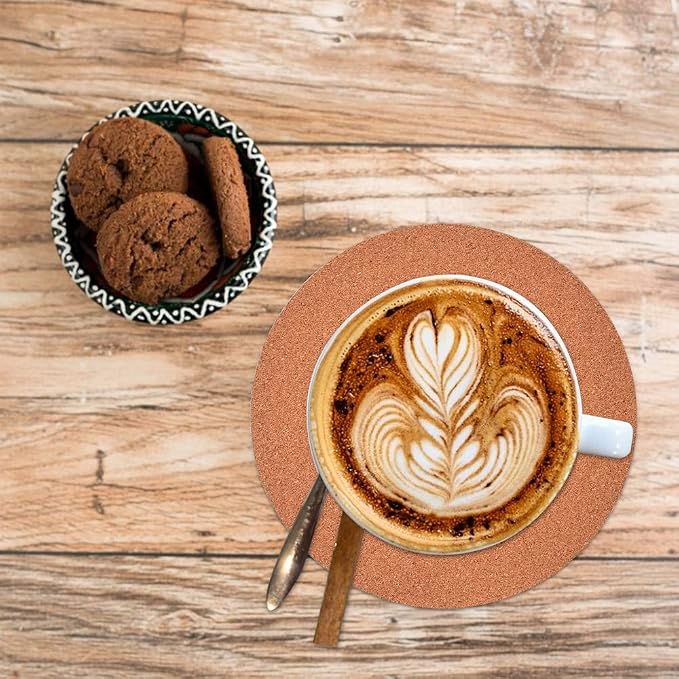 6-Pack 6" Cork Coasters, Round Cork & Plastic Plant Saucers