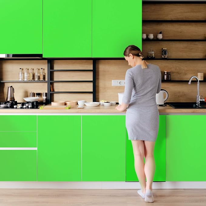 TECKWRAP Permanent Adhesive Vinyl 12" x 10ft, Matte Neon Green