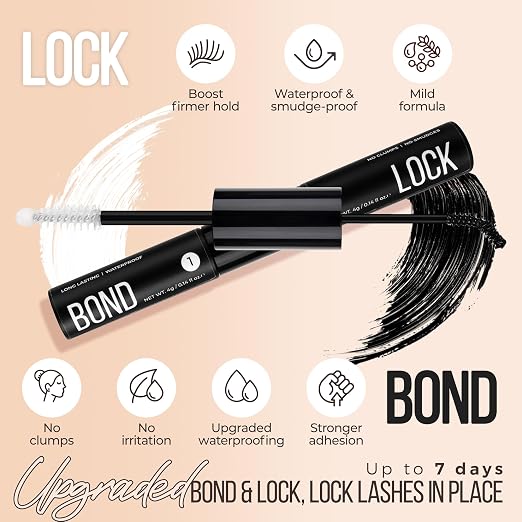 LASHVIEW Lash Bond and Seal & Lash Reomver and Conditioner Kit, Hold on 7-Day+