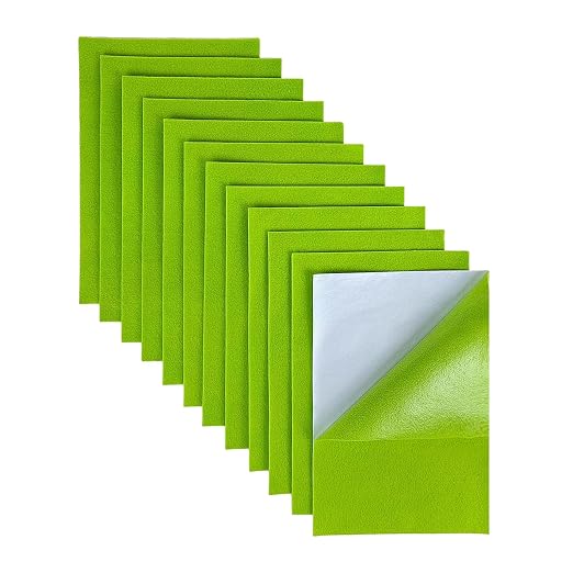 Jtnohx Self Adhesive Felt Sheets, 12 Pieces Felt Fabric