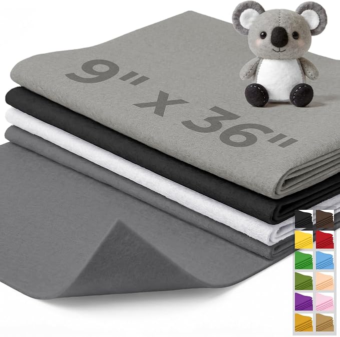 IONTACH 9" X 36" Soft Felt Sheets | Acrylic Felt Fabric