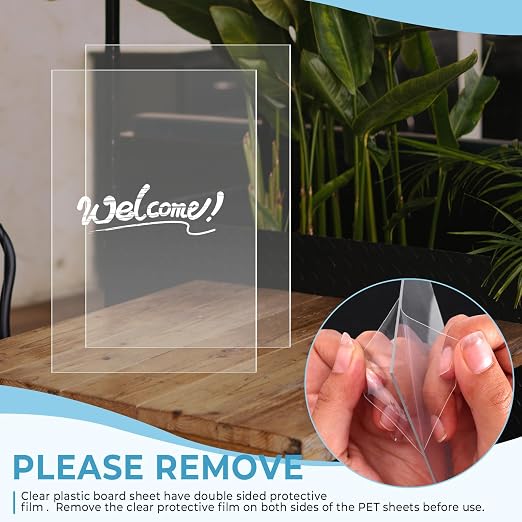 TKOnline 22 PCS Plexiglass Sheets, Invitations, Poster Frames Plastic Board