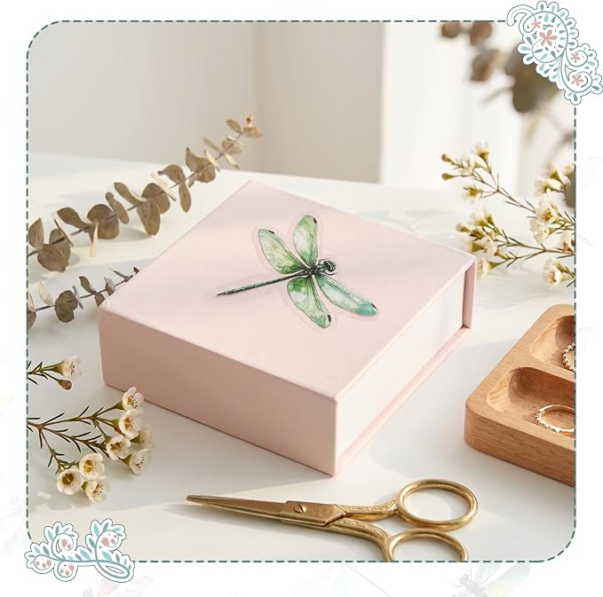 50Pcs Transparent Dragonfly Stickers