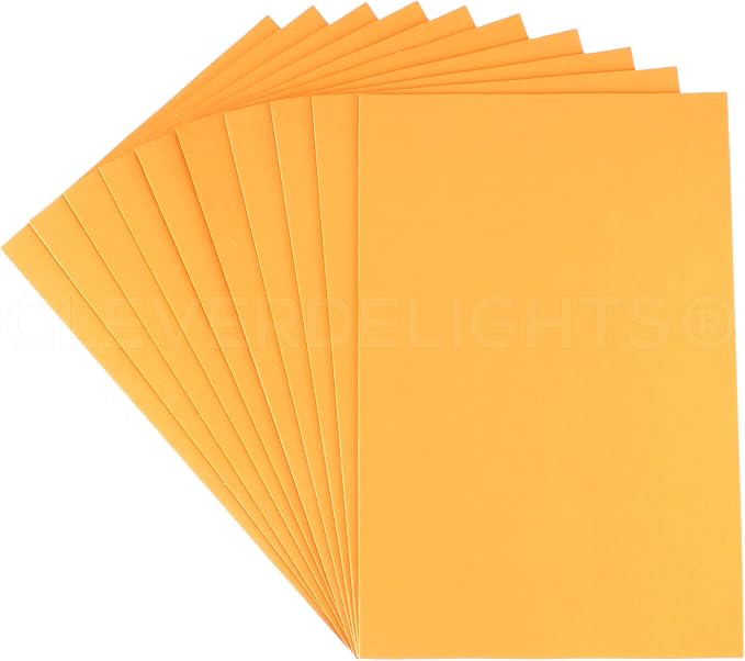 CleverDelights 8" x 12" Orange Foam Sheets