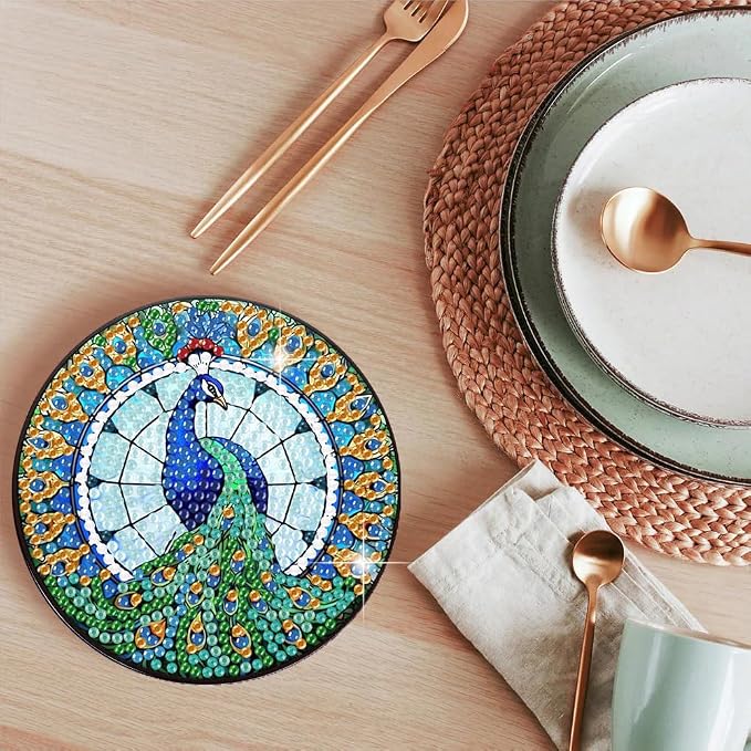 ijbnhd 8 Pcs Animals Diamond Painting Coasters |