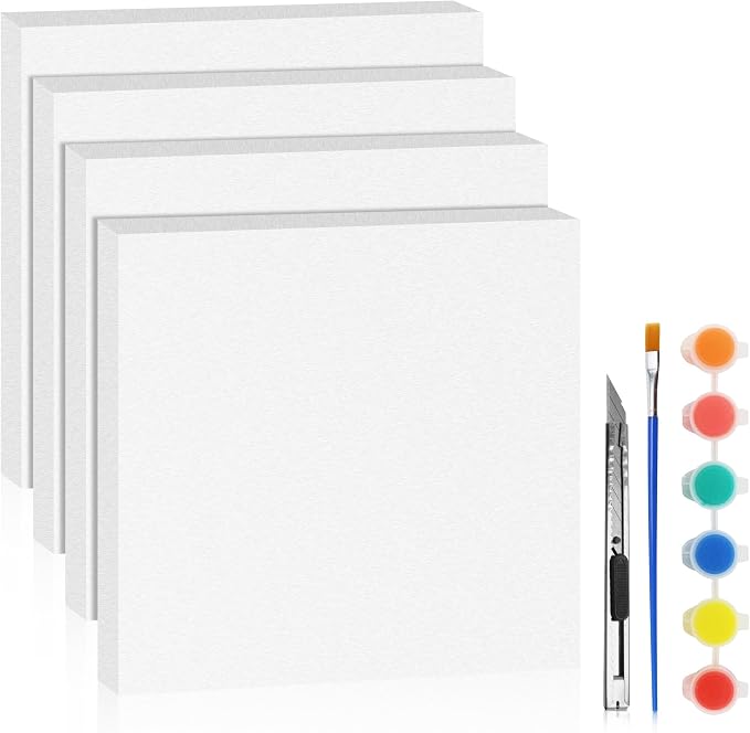 LuckyFoam White 4 Pack 12x12x1 inch Foam Sheets 1 Inch Thick | Polystyrene