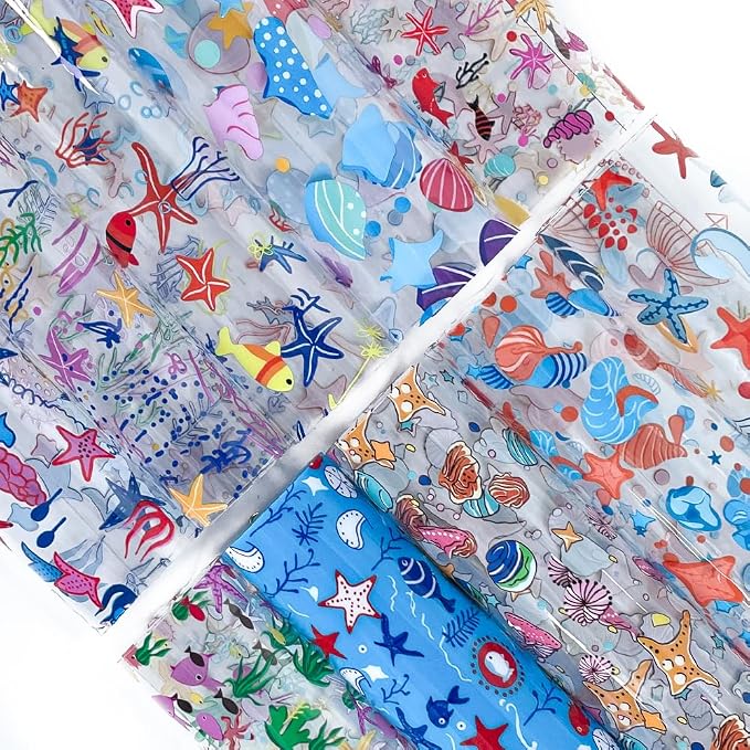 ONEART | 10 Pieces Clear PVC Vinyl Sheets, A4 Size See Through Waterproof Vinyl