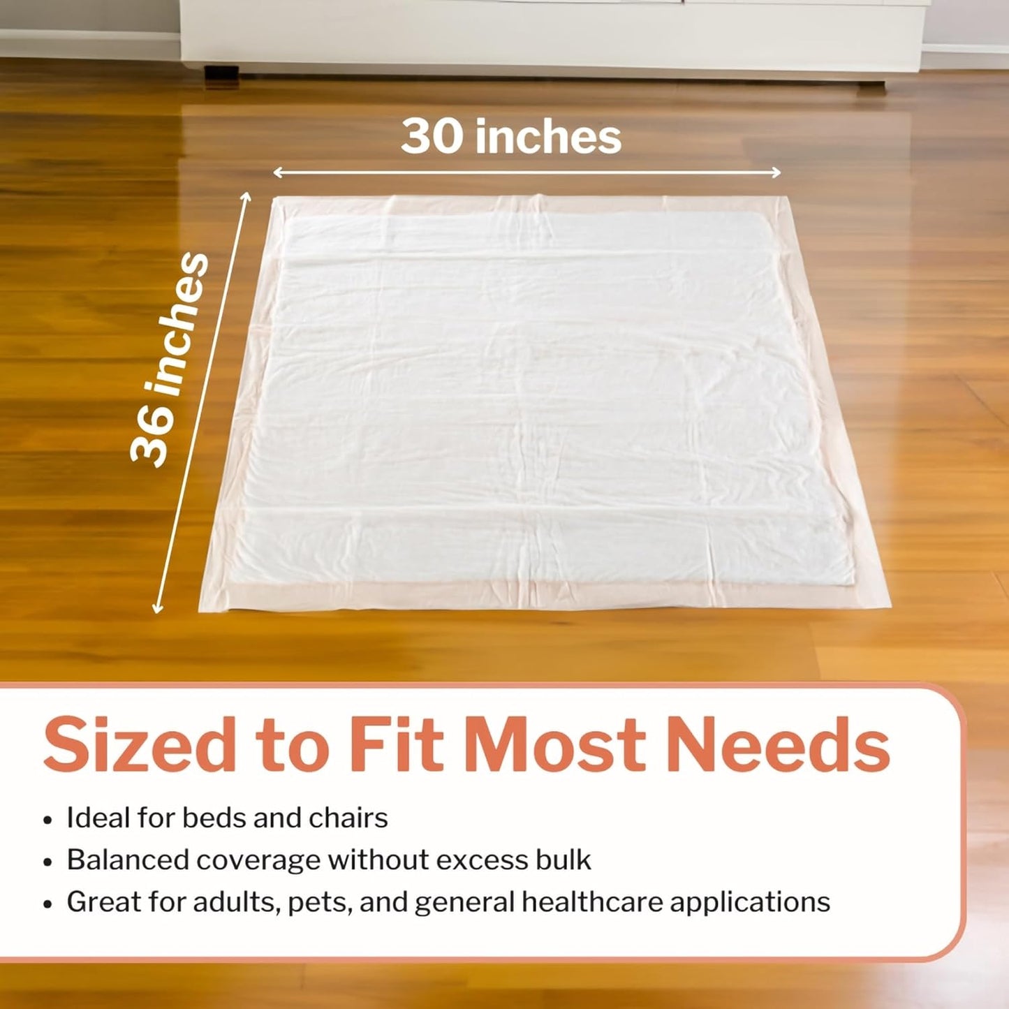 McKesson Underpads Disposable Bed Pads 30" x 36" [40 Count], Heavy Absorbency, Ultra Incontinence Chux Pads for Adults, Elderly, and Baby, Pee Pads