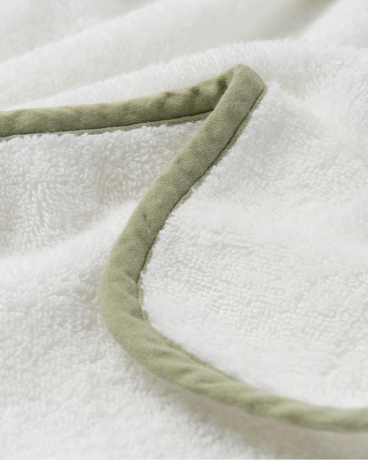 Lalo The Hooded Towel - 100% Organic Cotton, Soft on Sensitive Skin, Cozy & Absorbent, Machine Washable Baby Hooded Bath Towel - Sage