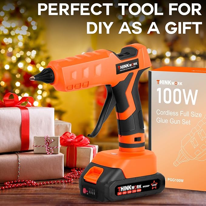THINKWORK Hot Glue Gun, 20V Cordless Glue Gun