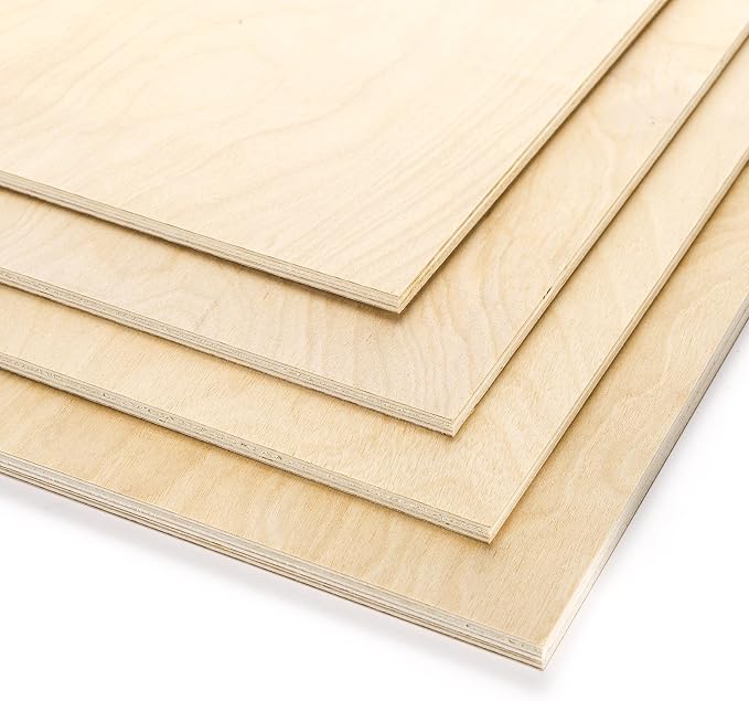 Yarlung 10 Pack Baltic Birch Plywood, 11.8 x 11.8 x 1/4 Inch Baltic Birch Wood