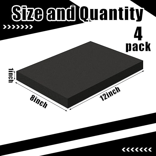 4 Pcs 1" Thick Foam Padding Sheet